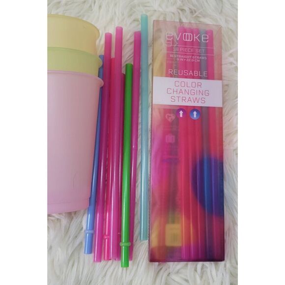 Color Changing Straws & To Go Cups Reuseable 16 oz - Picture 3 of 9